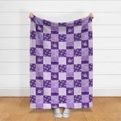 Shark Wholecloth - Purple - shark and fin - shark nursery  - LAD19