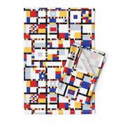 Abstract block Mondrian style