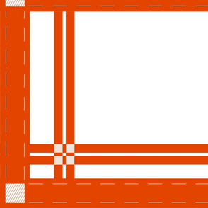 white w_red-orange plaid