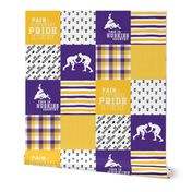 Wrestling//Huskies - Wholecloth Cheater Quilt