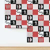 Baseball//Cougars - Wholecloth Cheater Quilt