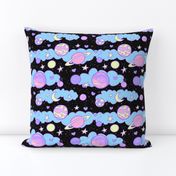 Original Cute Planets in Black