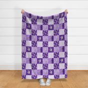 Shark Wholecloth - Purple - shark and fin - shark nursery (90) - LAD19