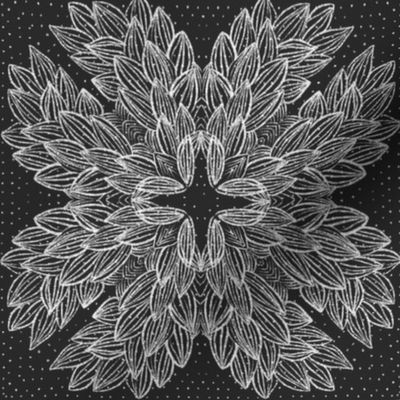 geometric flowers( black and white)