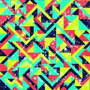 bright colored geometric blocks - textured