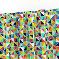 bright colored grid triangles - textured