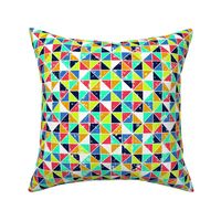 bright colored grid triangles - textured