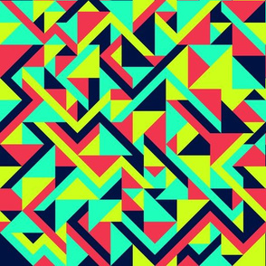 bright colored geometric blocks