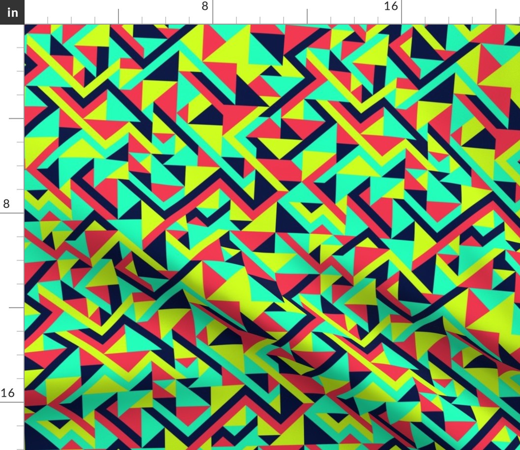 bright colored geometric blocks