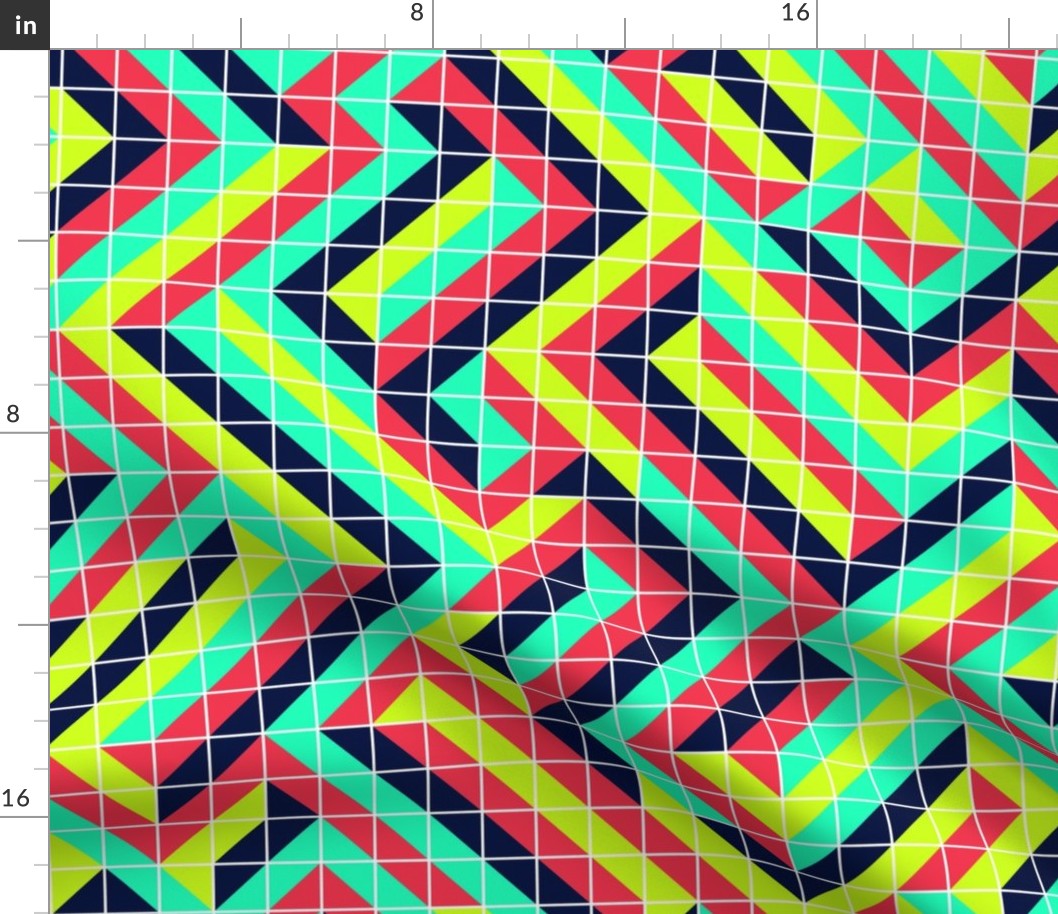 bright colored stripes with grid