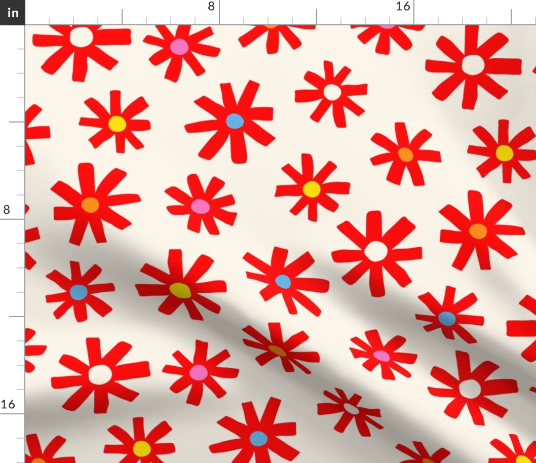 Flower Burst - Red