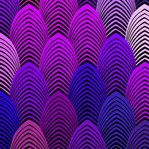 Jazz Arches - 21x21 Purple Navy Pink