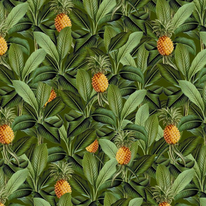 Green Leaf And Pineapple Pattern