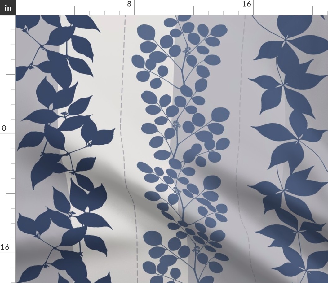Neutral Leaf Design Blue