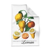 Teatowel With Vintage Lemon Illustration 