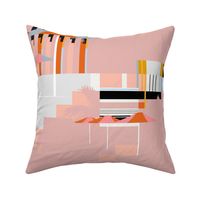 Rose Gold Sunset Palms COLOR-BLOCKING