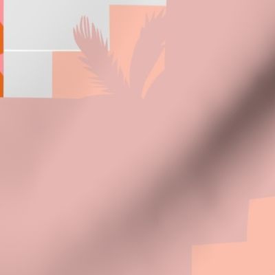 Rose Gold Sunset Palms COLOR-BLOCKING