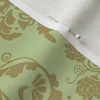 Elegant damask | olive green