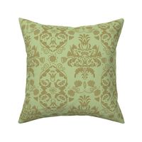 Elegant damask | olive green