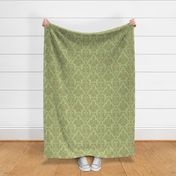 Elegant damask | olive green