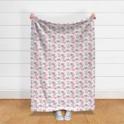 Whales Pink Grey Gray Baby Girl Nursery