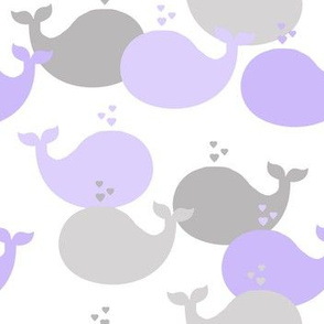 Whales Purple Lavender Baby Girl Nursery Decor