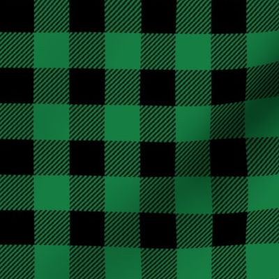 1" buffalo plaid black and green kids cute nursery hunting outdoors camping green and black plaid checks