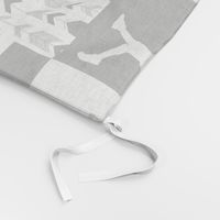 Hockey//Baseball//Black&Grey - Wholecloth Cheater Quilt