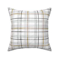 tartan - gray gold black   white 