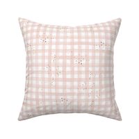 watercolor plaid- blush pink sprinkly gold