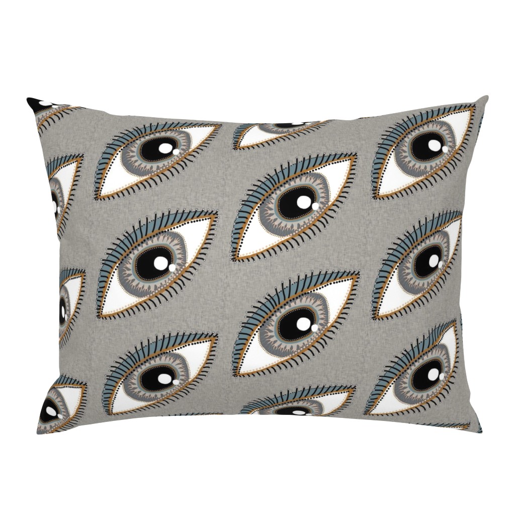 eye eyes neutral, large scale, beige taupe grey gray blue coral brown black white