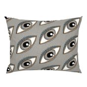 eye eyes neutral, large scale, beige taupe grey gray blue coral brown black white