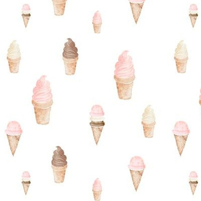 watercolor ice cream cones