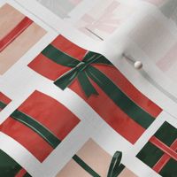 gifts - presents in red, green and blush - LAD19
