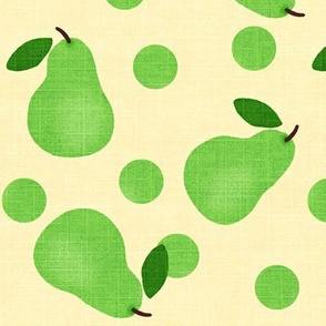Pear Pretty / Green w/ dots 