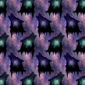 Galaxy Wolf Fabric, Wallpaper and Home Decor | Spoonflower