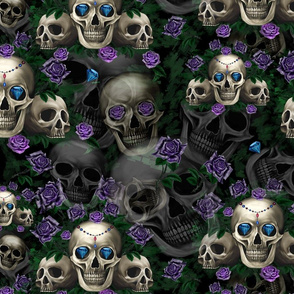 Skull and roses Small