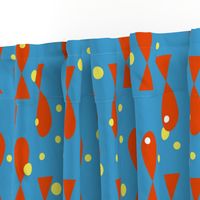 Into the blue coordinate fishes fabric