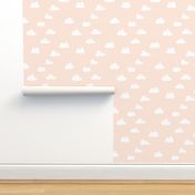 clouds // blush baby nursery girly nursery design for home decor - light