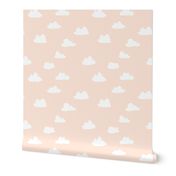 clouds // blush baby nursery girly nursery design for home decor - light