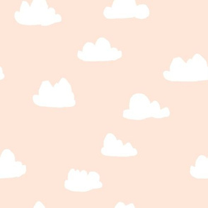 clouds // blush baby nursery girly nursery design for home decor - light