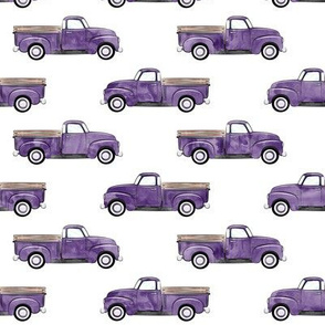 vintage truck - watercolor purple C19BS