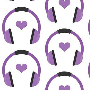 Purple Heart Headphones