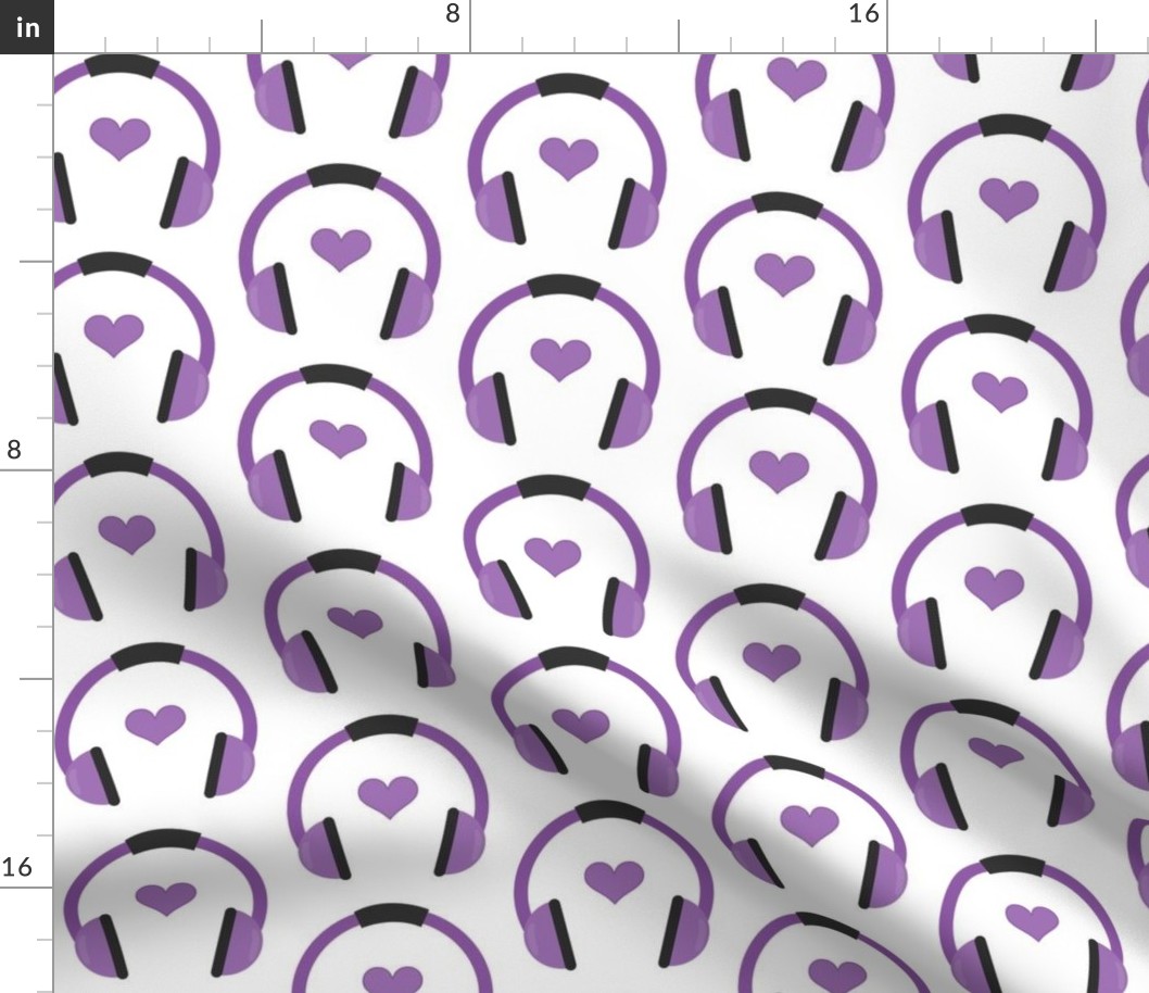 Purple Heart Headphones
