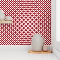 Tiny Ikat Red and White