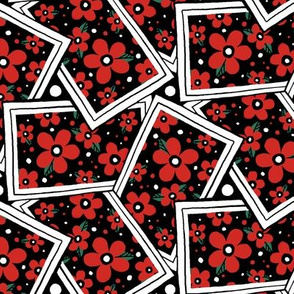 Flower Cards - Red