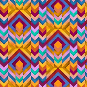 Color Block Chevron - Small scale