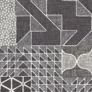 Masala Quilt - charcoal