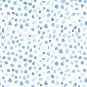 Lots of blue dots • watercolor stains