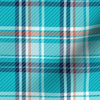 Mariner Plaid - Aqua Large Scale